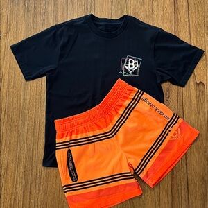 Bold Black and Orange Kids Matching Set